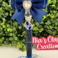 D Cowboys Navy Bow Rhinestone pen