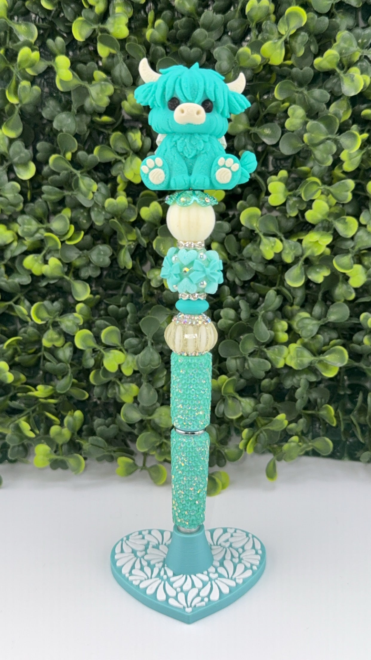 Teal Highland Cow Pen