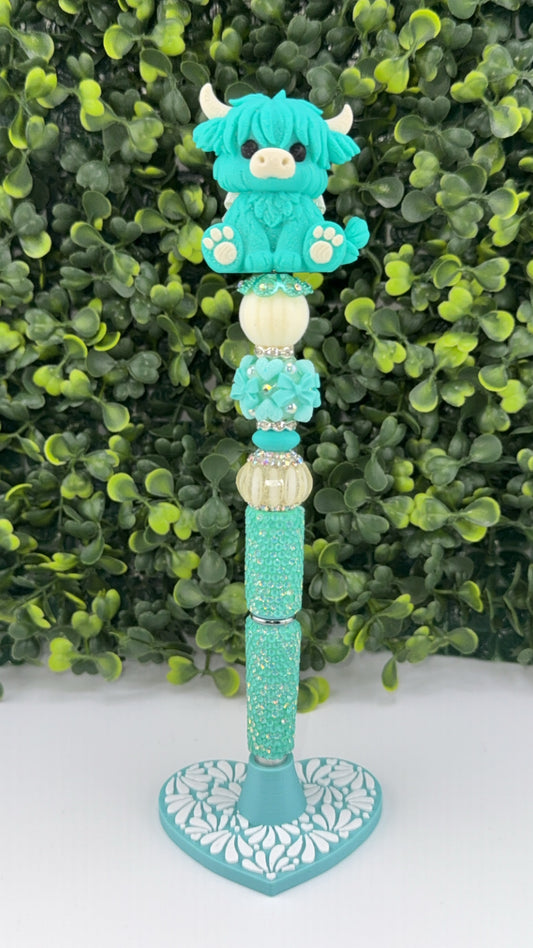 Teal Highland Cow Pen