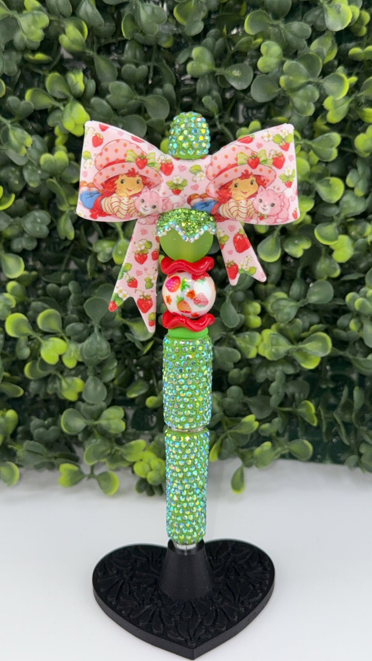 Green Strawberry Bow Pen
