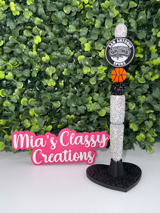 Spurs Silver Rhinestone