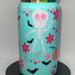 Teal Skeleton tumbler