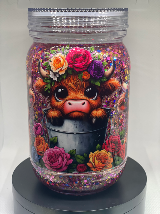 Floral Highland Cows