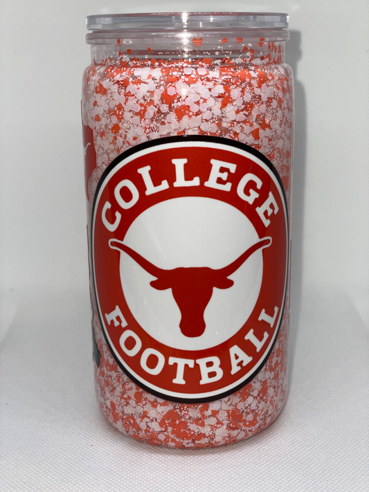 T Longhorns confetti snow globe