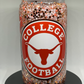 T Longhorns glitter snow globe