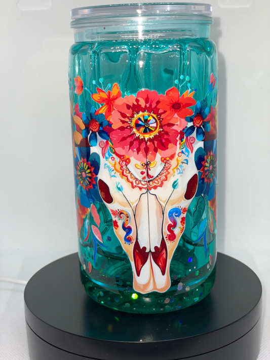 Cow skull honey drip